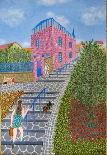 La montée du village